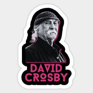 David crosby\\retro fan art Sticker